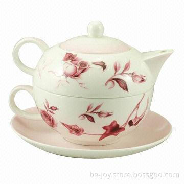 Ceramic Teapot with Cup, Various Colors and Artworks are Available, OEM Orders are Welcome